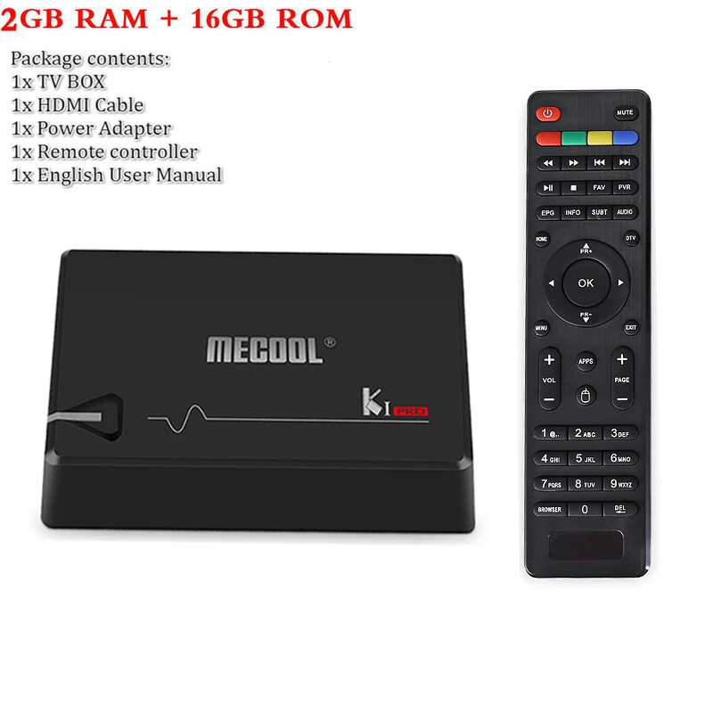 KI PRO Mecool KI PRO Android 7,1 ТВ Box Amlogic S905D 4 ядра 64 бит DVB-T2 DVB-S2 DVB-C 2 Гб DDR4 16 Гб Встроенная память Смарт set top tv Box - Цвет: KI PRO