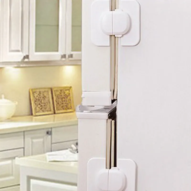 Cerradura de refrigerador de seguridad multifunci&oacute;n para beb&eacute;, bloqueo de seguridad antipellizco para el hogar de ni&ntilde;os, suministros de seguridad para ni&ntilde;os, 3 unids/lote-0