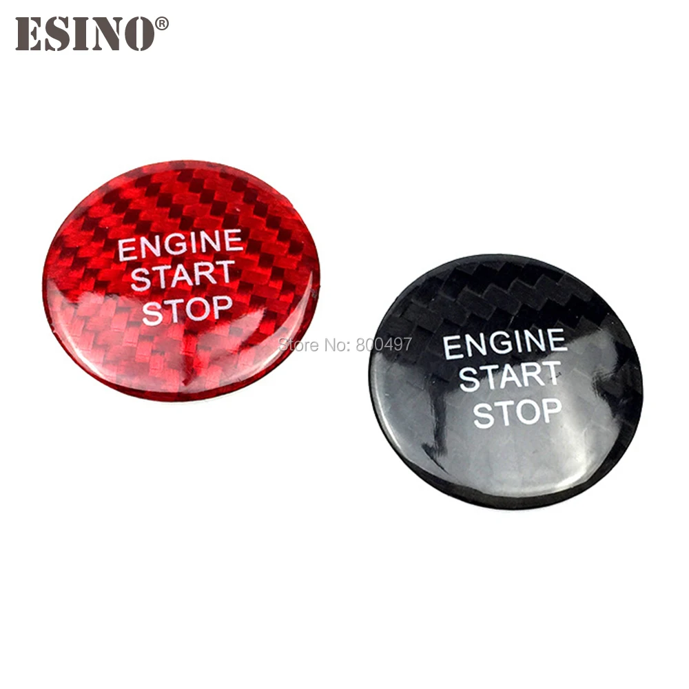 Cool Fashion Car Styling Real Carbon Fiber 3D Engine Start Stop Button Ignition Device Cover Trim for Honda Civic 10 2017 2018 | Автомобили