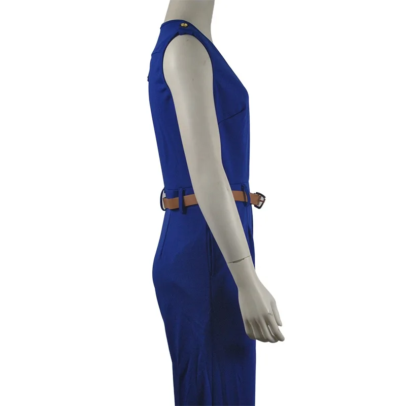 Летние женские широкие брюки с v образным вырезом комбинезоны сплошной цвет