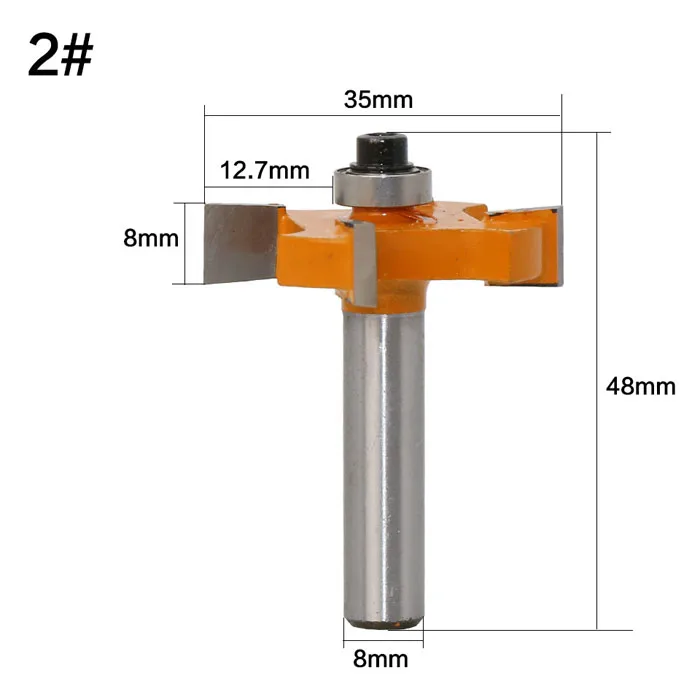 Фрезы для деревообработки с хвостовиком 8 мм 1 шт. фрезы Т образные верхним