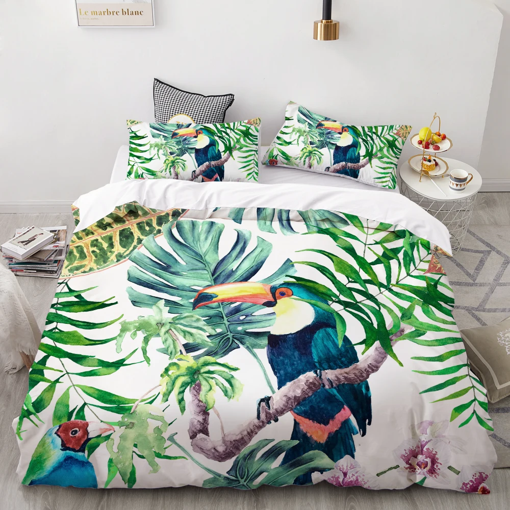 3D HD Print Bedding Set Custom/King/Europe/USA,Duvet Cover Set Queen/King,Quilt/Blanket Cover Set Bedclothes Nordic eucalyptus - Цвет: Flower -05
