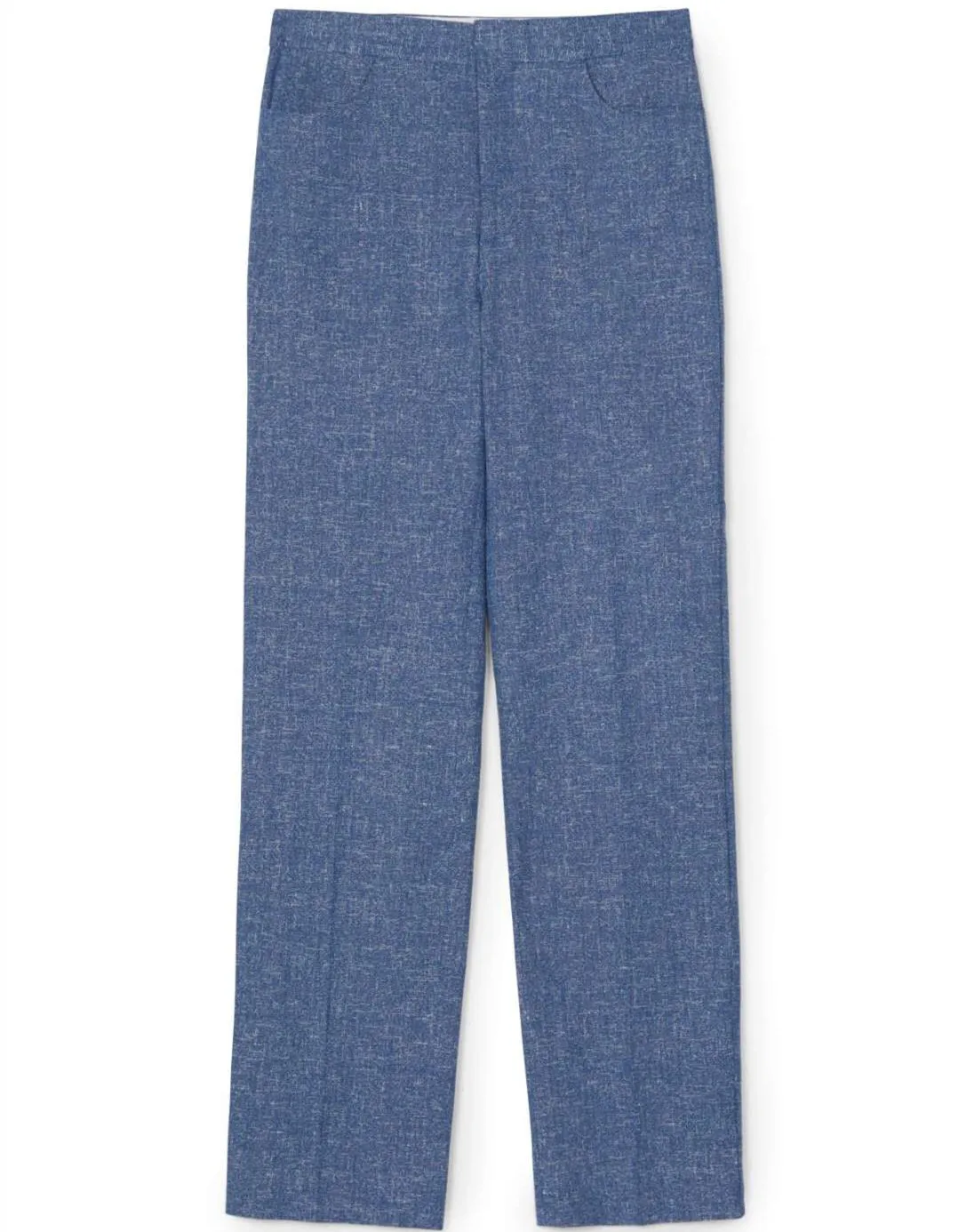 Pants Blue Женский костюм Ранняя осень цветной льняной двубортный свободный костюм женский пиджак/пальто - Цвет: Pants Blue
