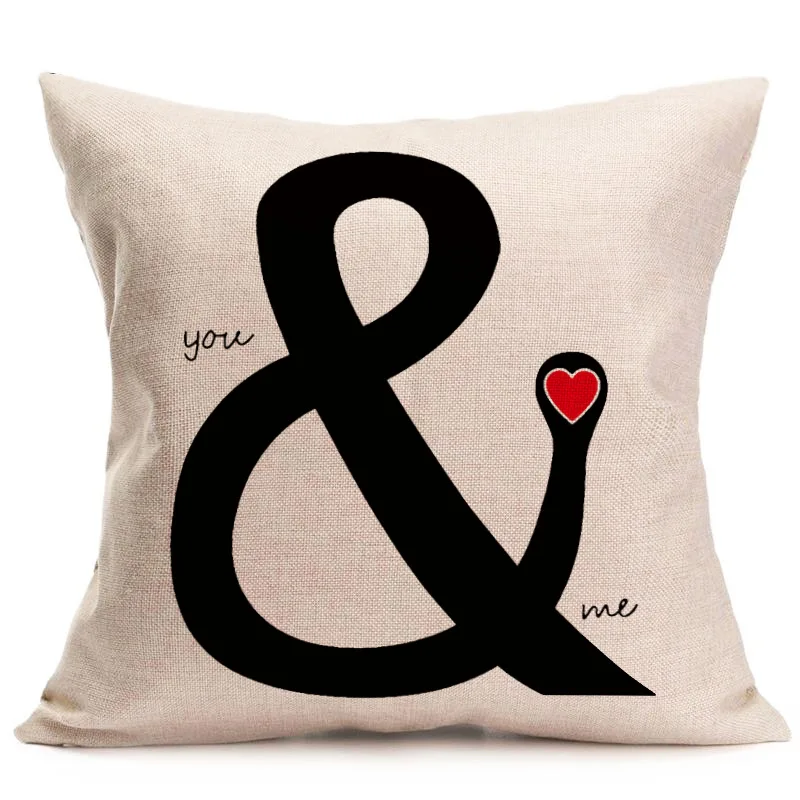 1 шт. декоративная наволочка из хлопка и льна с узором Mr Mrs 40172|cushion cover|cushion cover