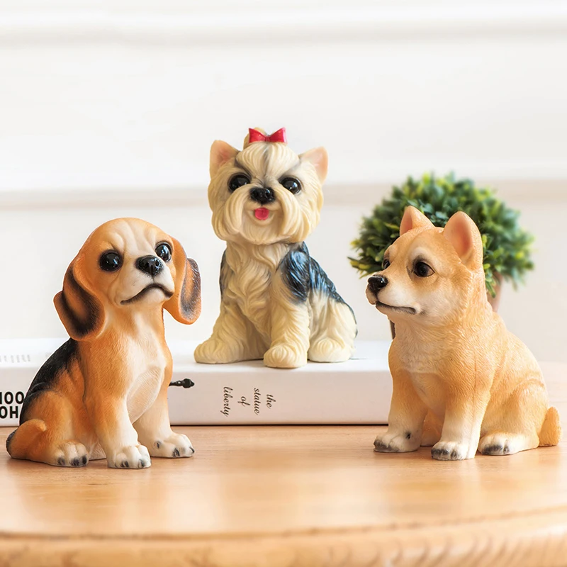 

Home Decoration Simulation resin dog Figurines crafts garden decor living room decoration crafts Figurine desktop Ornaments