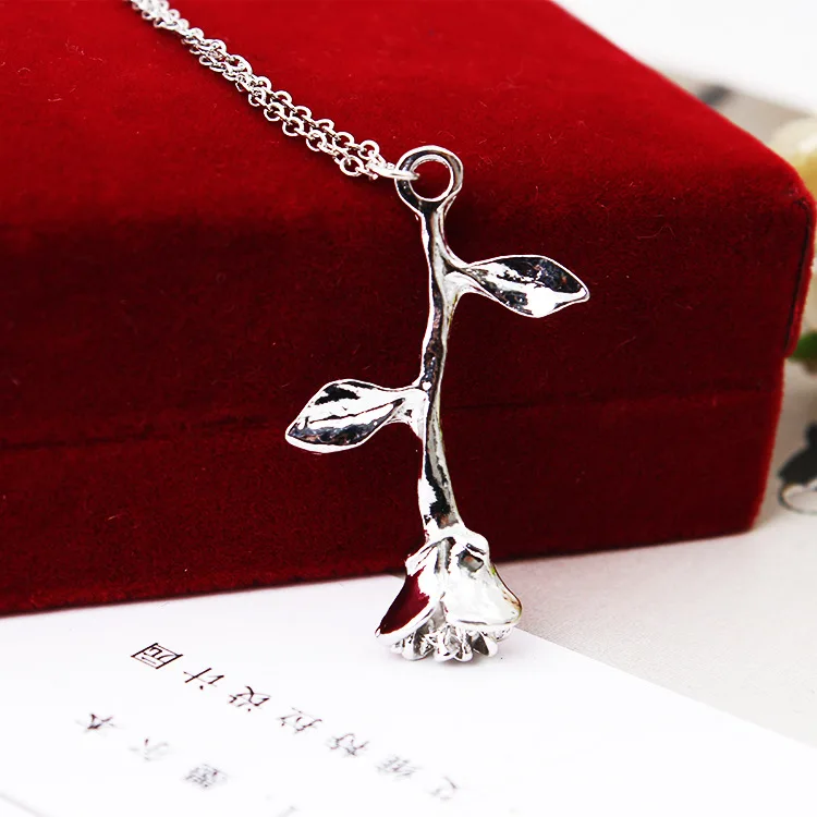 Женское колье с розовым золотым цветком Bijoux Femme Длинное в стиле бохо подарок на