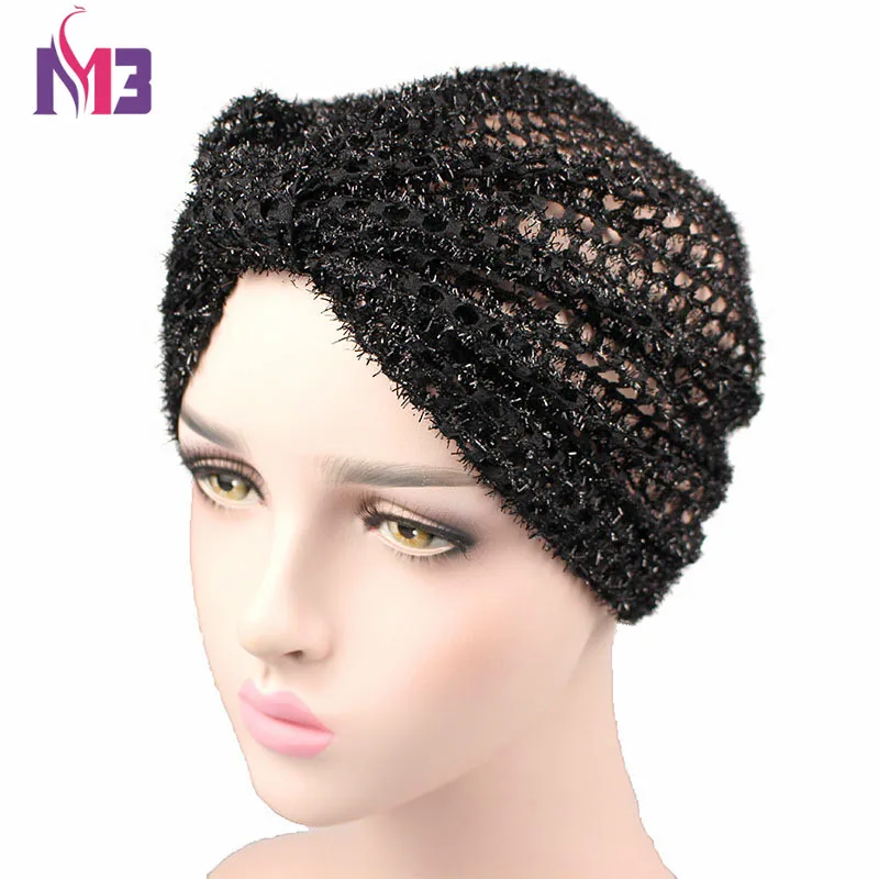 Новое поступление модной летней женской головной повязки с блестящим дышащим отверстием, аксессуарами для волос хиджаб тюрбан.