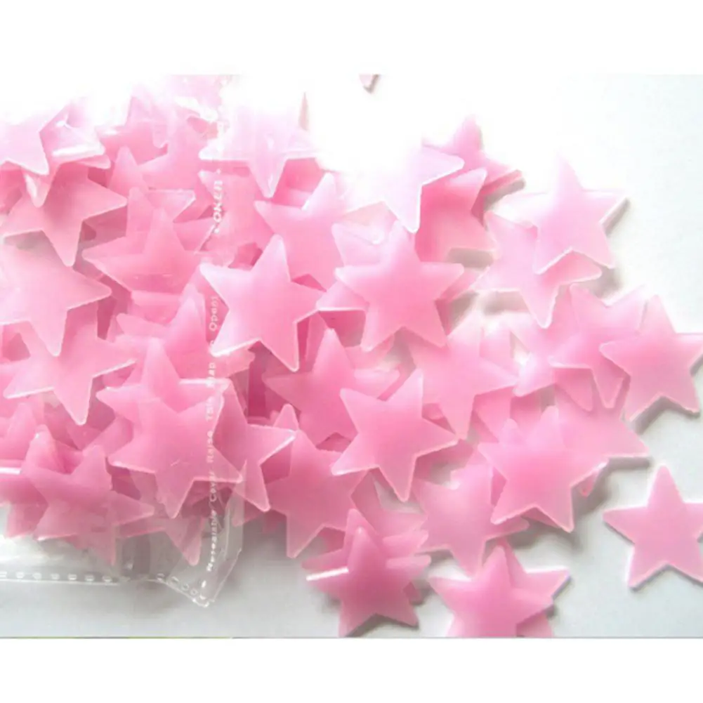 100 шт. флуоресцентные светящиеся Детские Спальные комнаты для хранения звезд