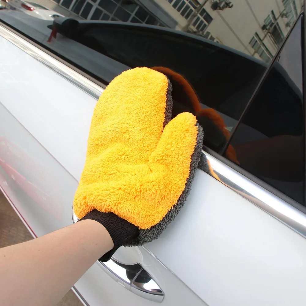 

Car Washing Gloves Cleaning Mitt Wash Glove Maintenance Soft Coral Fleece Car Washing Brush Cloth For Motorcycle Auto Home