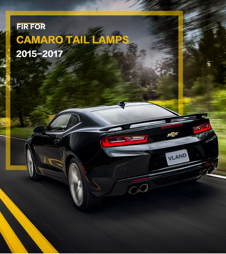 Vland светодиодный задний светильник для Chevrolet Camaro- 6-ой задний светильник дымовая линза задняя лампа