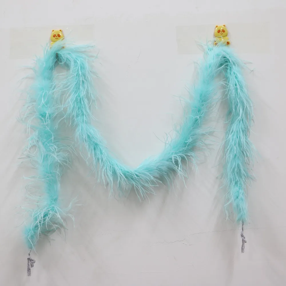 Костюм боа из белого страусиного пера в полоску черного цвета 24 цвета|white ostrich