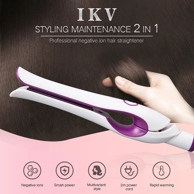 IKV Новое поступление мини выпрямитель для волос плоский Утюг керамический