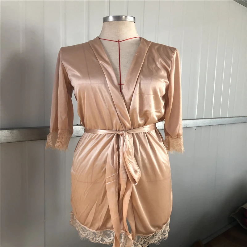 Women Dress Summer Dresses Sleepwear Lace Solid Color One Size Sleep Half Sleeve Length Hot Selling Night Wear | Женская одежда