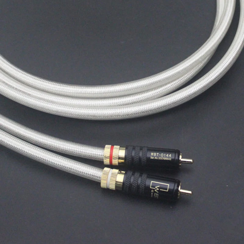 1 пара Hi Fi WBT 0144 позолоченные штекеры RCA QED Подпись из бескислородной меди