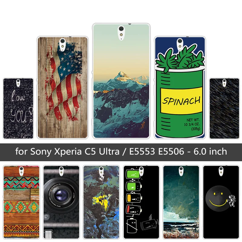 6.0&quot For Sony Xperia C5 Ultra E5553 E5506 Heaven Cover Soft TPU Coque E5533 E5563 Back Silicone Cases |