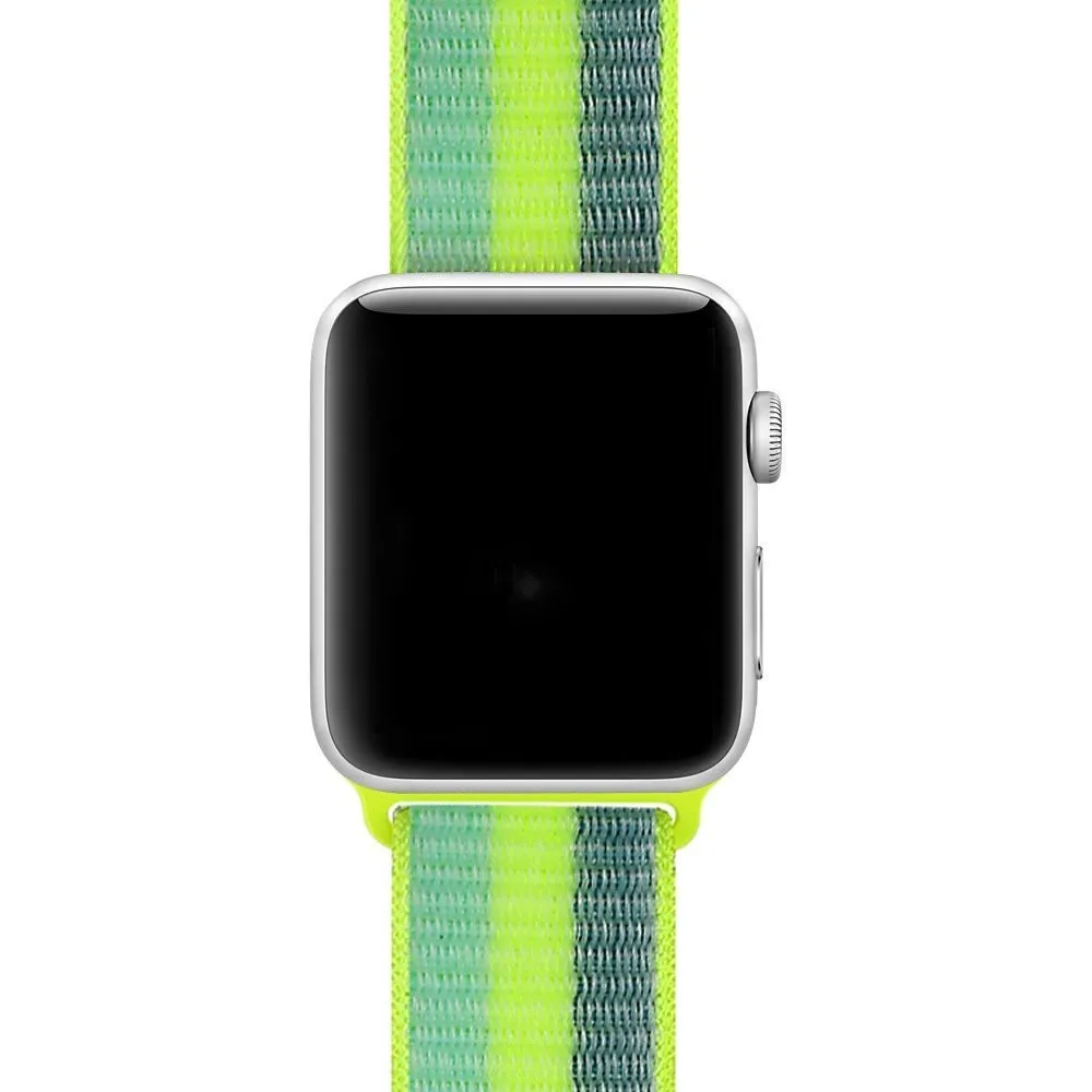 Нейлоновый спортивный бесшовный ремешок для наручных часов iwatch, 4 цвета, в полоску, легкий мягкий сплетенный ремешок для наручных часов Apple Watch 4 серии 3/2/1 38 мм 42 мм 40 мм 44 мм