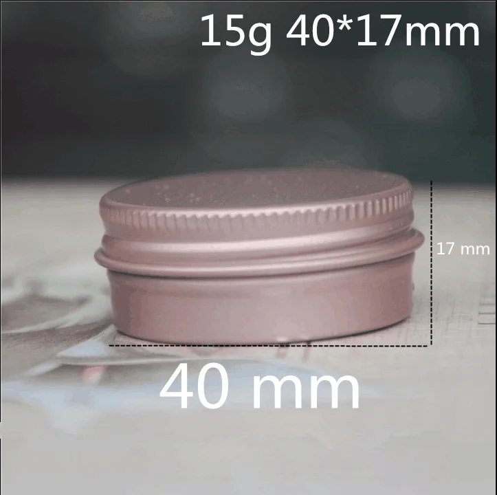 15 g rose golden 50 50 шт. 10 г 15 г 20 г розовый золотой алюминий маленькая банка бальзам для губ помада образец банок мини хранилище специй банк - Цвет: 15 g rose golden 50