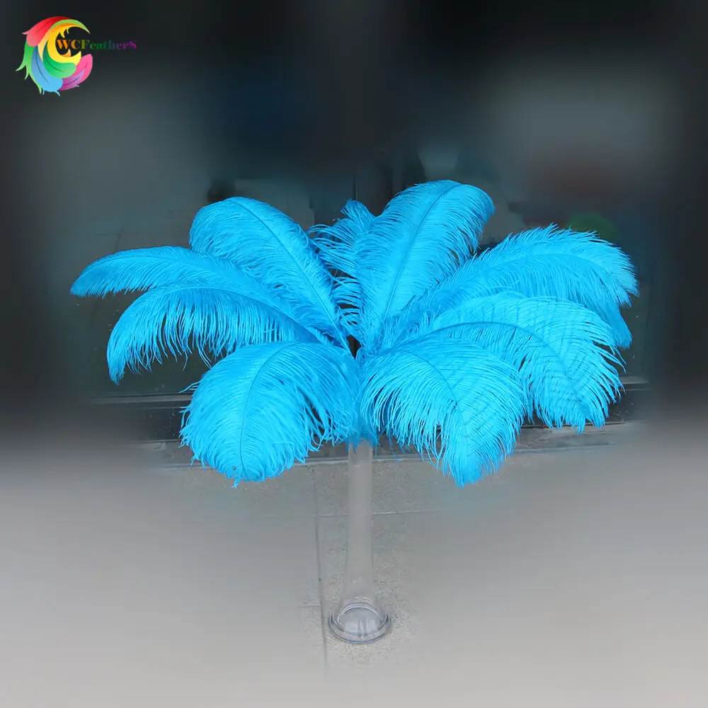turquoise 10 шт./лот, высокое качество, цветные страусиные перья, 60-65 см/24-26 дюймов, свадебные, вечерние, карнавальные украшения - Цвет: turquoise