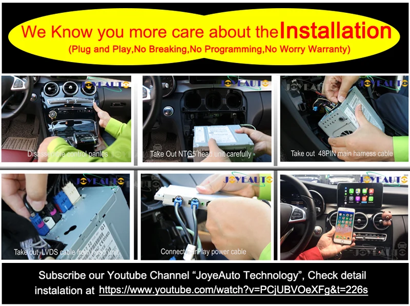 Joyeauto Aftermarket WI-FI Беспроводной Apple Carplay модернизации G GL GLA GLK класса 2011-15 для Mercedes NTG4.5 4,7 с обратным Камера