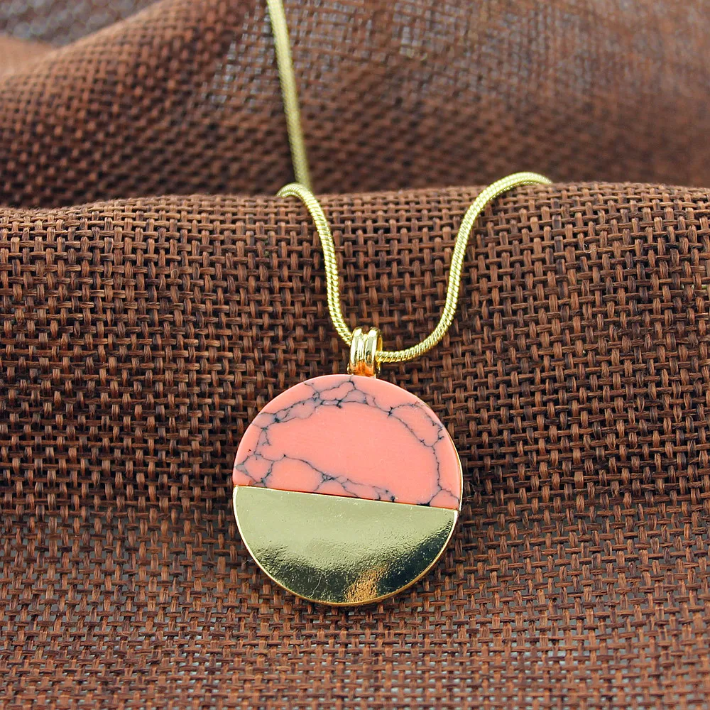 Женское Новое модное ожерелье Ms party круглое с подвеской из камня|pendant name|pendant