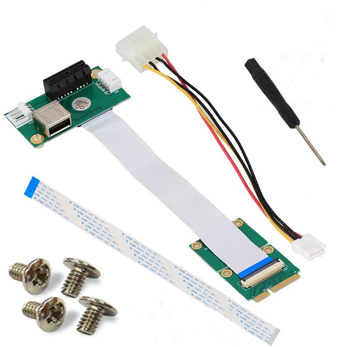 Ноутбук Mini PCI E на рабочий стол 1X адаптер конвертер Riser Card ленточный кабель для