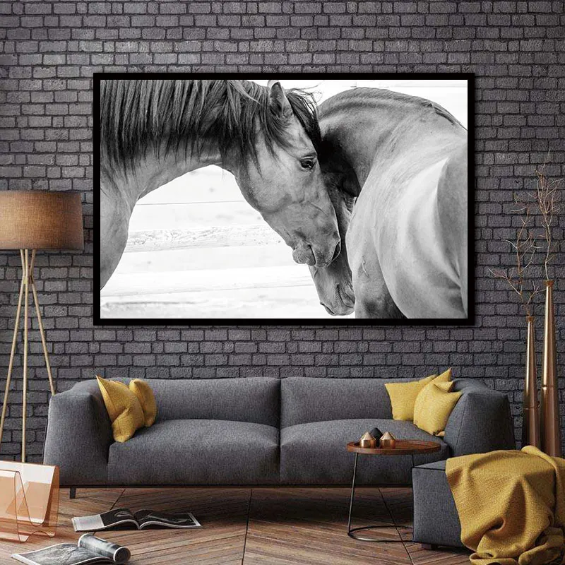 

BANMU Canvas painting wall Art Prints Animal Horses Wall Art Pictures Decorative Home Decor Modular Paintings For Living Room