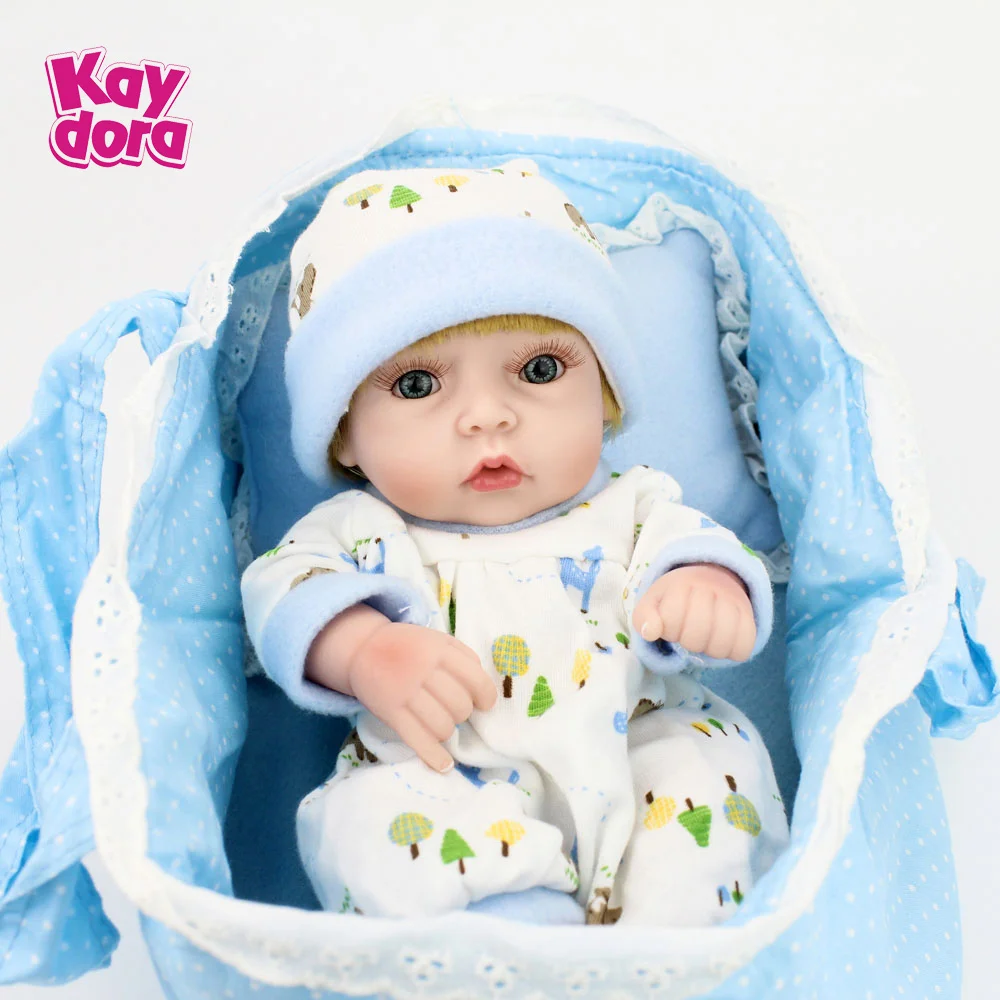 KAYDORA 10 дюймов 28 см полностью виниловый силиконовый реборн Детские куклы реалистичные Мини Реалистичная кукла маленькая Реалистичная Boneca игрушки для младенцев