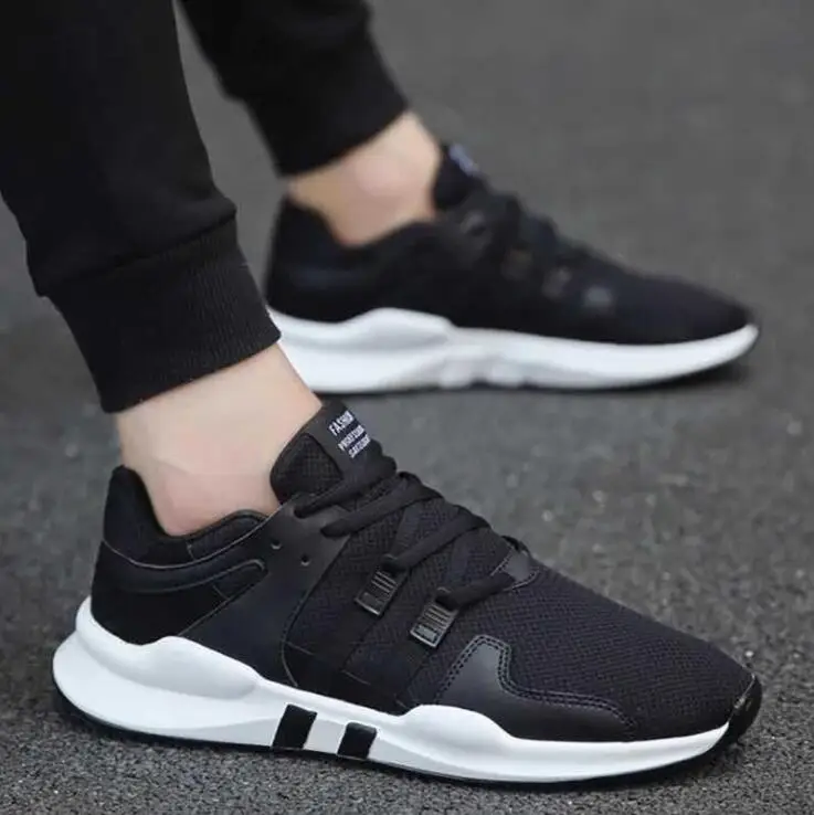 Для мужчин кроссовки спортивная прогулочная обувь модные белые homme chaussure Спорт
