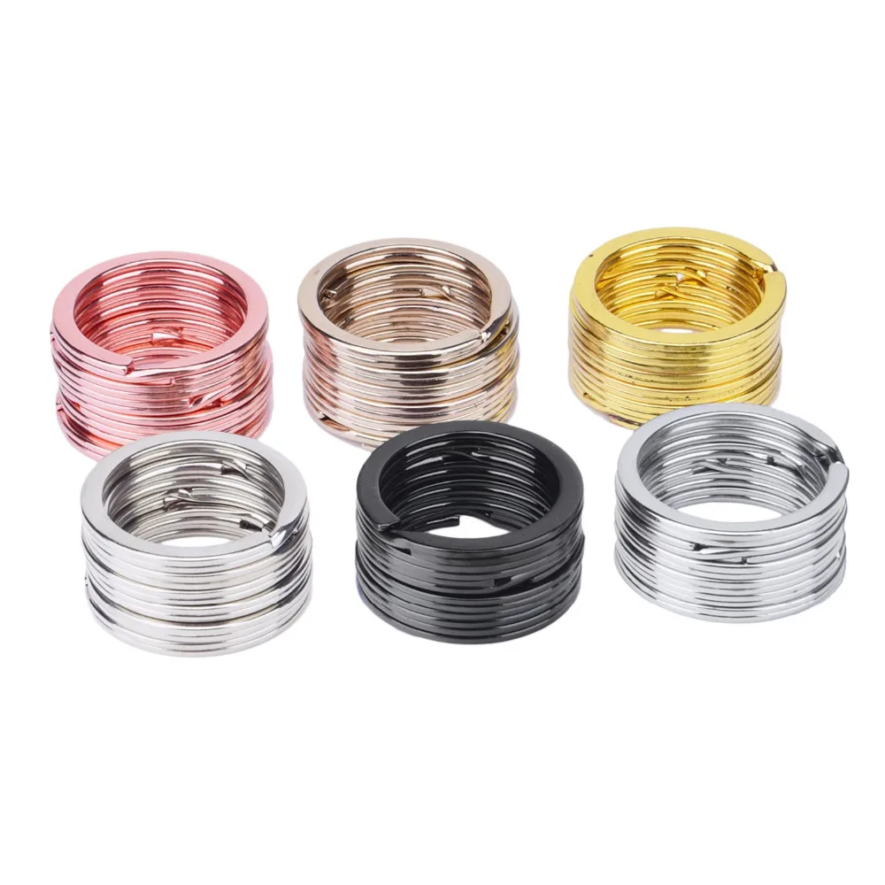 Брелок для ключей XRHYY, металлический, разрезной, Круглый, плоский, брелок с биркой для собак