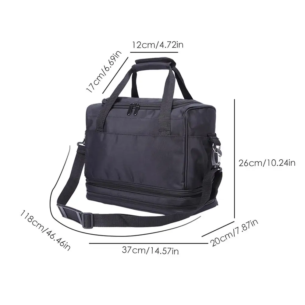 Professional Hairdressing Tool Bag Salon Hair Tools Shoulder Bag Large Capacity Hair Stylist Cosmetic Supplies Accessory Handbag - Цвет: D Dark Gray