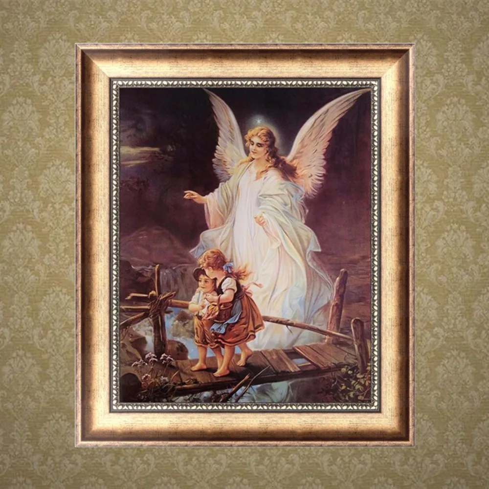 Алмазная 5D Вышивка Ангел хранитель картина для рукоделия вышивка крестиком