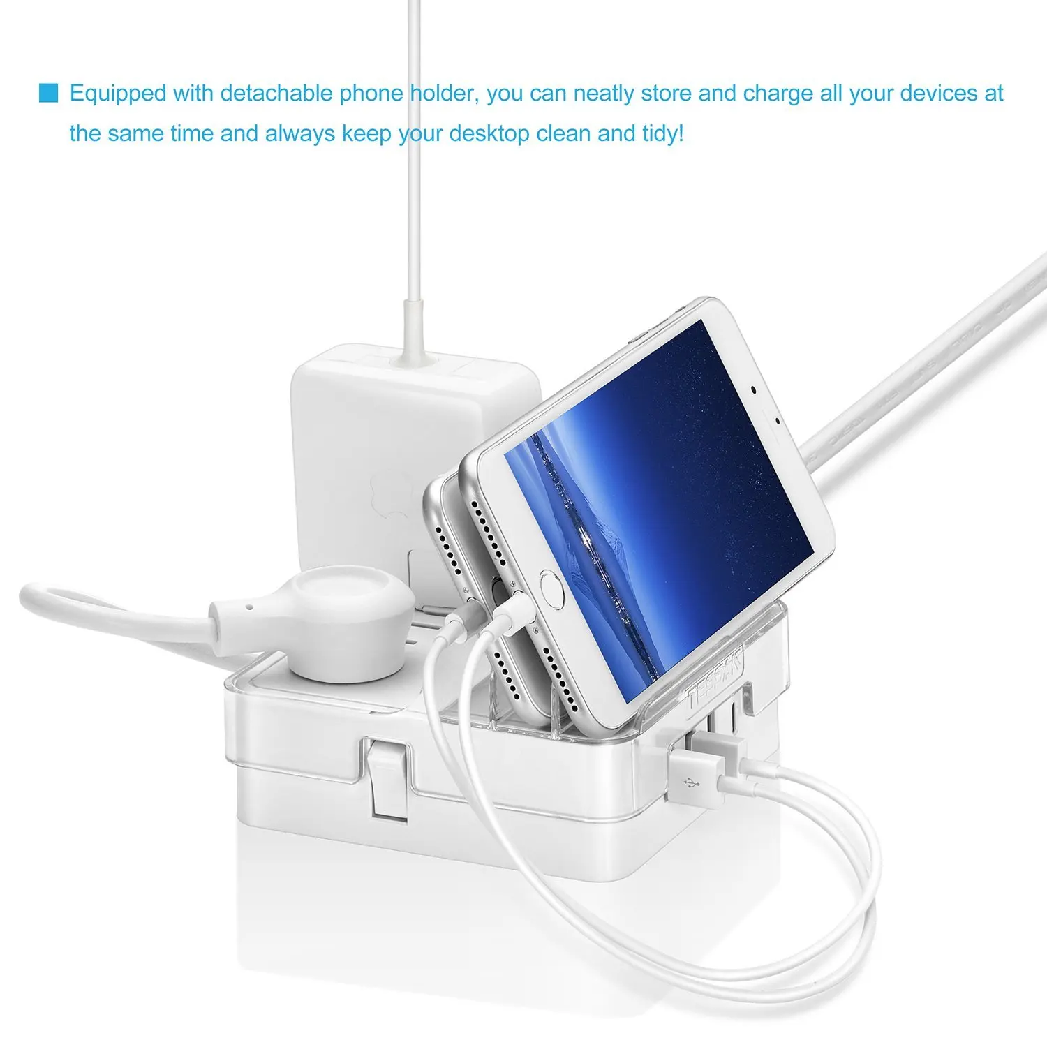 TESSAN 3 розетки монтируемый плоский разъем питания пропилен каучука прокладки с