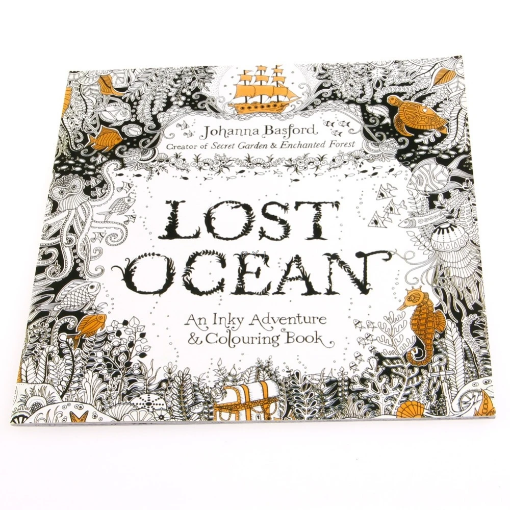 Раскраска для рисования Lost океанов книги граффити взрослых детей Новинка|Бумага