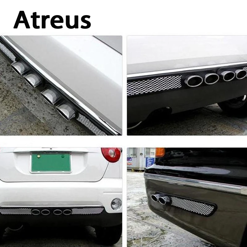 Atreus2X Car styling 3D Cool Auto carbon Exhaust Stickers For Citroen C4 C5 C3 Renault Duster Laguna Megane 2 3 Alfa Romeo 159 | Автомобили