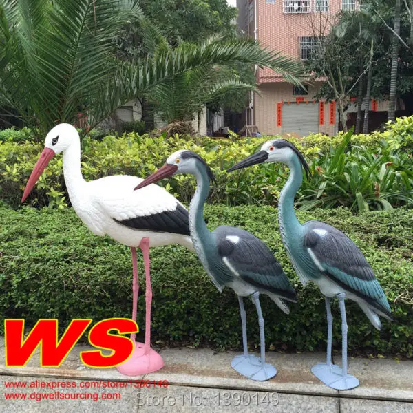 Beautiful Decorative For Your Fantastic Garden Yard Plastic Stand Bird Animal Outdoor Landscape Lawn ornament Artifical Crane |