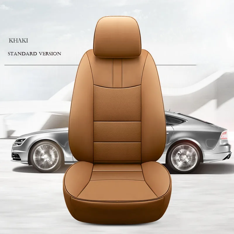 KHAKI Пользовательские теплые сиденья для Ford focus 2 3 mk2 mk3 mondeo mk4 fiesta edge Escape Kuga S-MAX Ranger автомобильные аксессуары stylin - Название цвета: KHAKI
