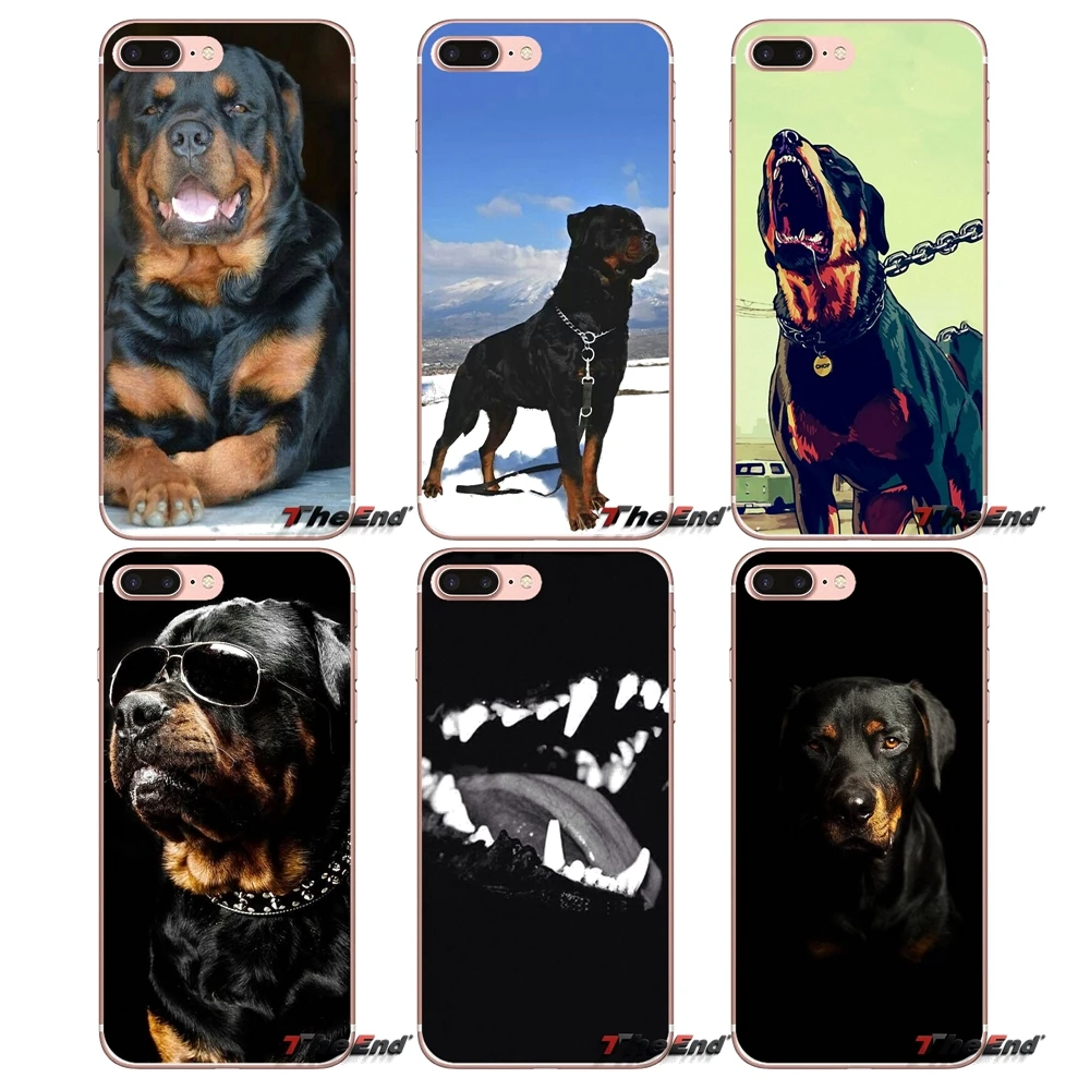 Силиконовый чехол для Samsung Galaxy S2 S3 S4 S5 MINI S6 S7 edge S8 S9 Plus Note 2 3 4 5 8 Coque Fundas Rottweiler Puppies Dog |