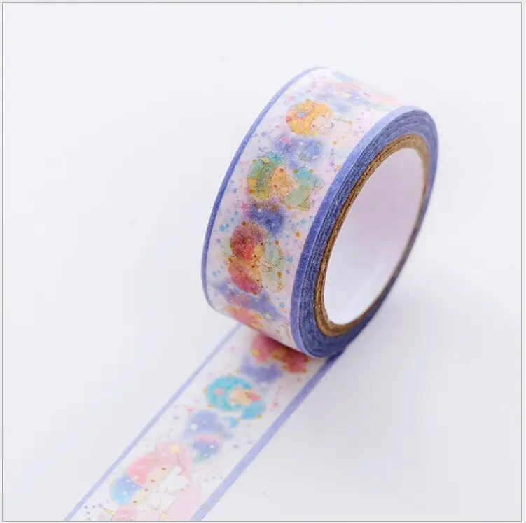 little twin stars 4 15 мм Little Twin Stars с рисунком из мультфильма; лента для декорации Washi DIY планировщик дневник в стиле Скрапбукинг маскирующая лента Escolar 6 моделей - Цвет: little twin stars 4