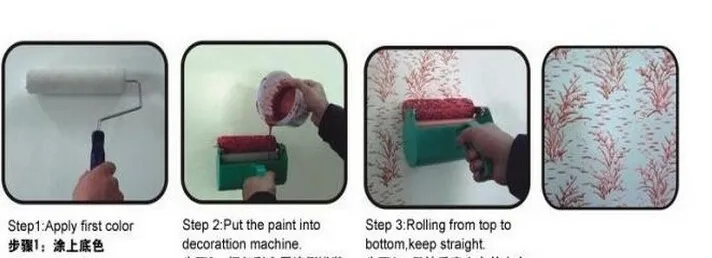 Машина для украшения 7 &quotодноцветные узорные краски ролик стены декоративные