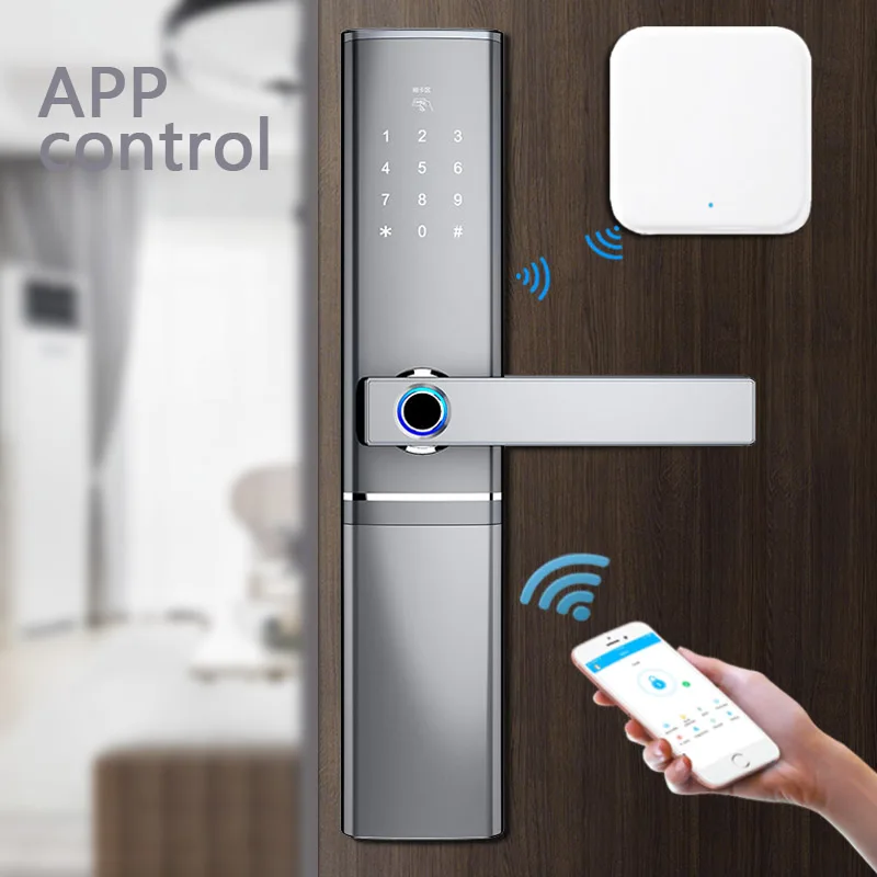 Фото Смарт-замок дверной с поддержкой Bluetooth Wi-Fi и сканером отпечатков пальцев Смарт-замок дверной с поддержкой Bluetooth Wi-Fi и сканером отпечатков пальцев