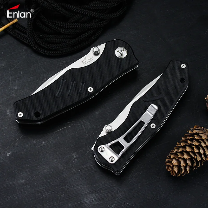 Складной карманный нож ENLAN EW007 8Cr13Mov Blade G10 рукоятка EDC 60HRC тактический инструмент