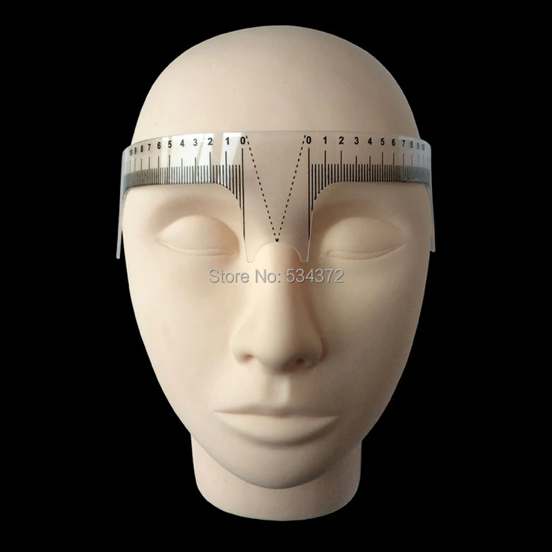 2pcs Eyebrow Grooming Stencil Shaper Ruler Measure Tool Makeup Reusable Permanent Tools | Красота и здоровье