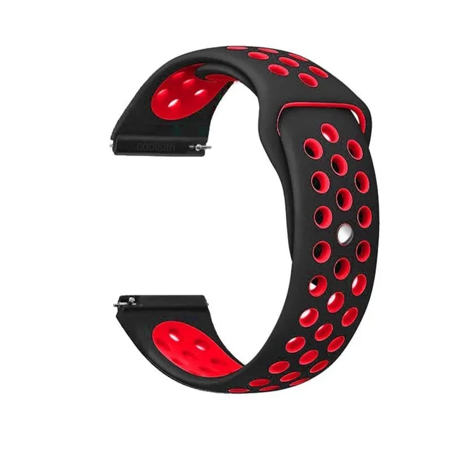 black-red 22 мм ремешок для samsung Galaxy Watch 46 мм gear S3 Frontier Ремешок Браслет Силиконовый ремешок для часов huawei GT ремешок gear S 3 46 мм - Цвет: black-red