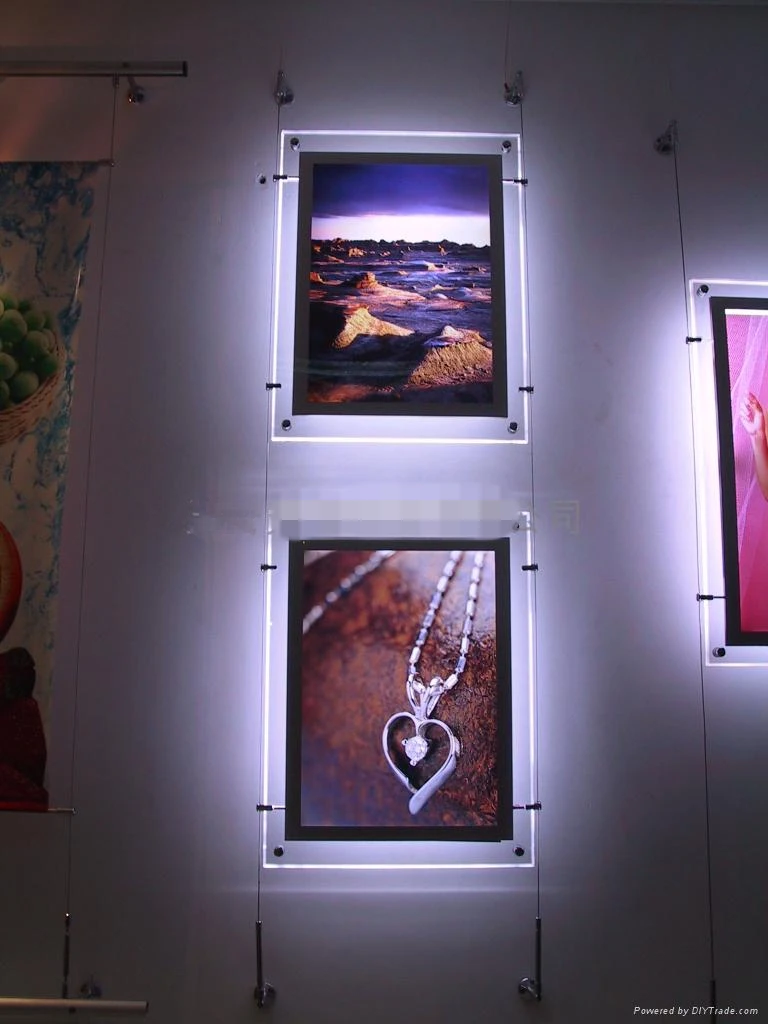 4 шт. A2 двусторонняя акриловая рамка со светодиодной светильник коробка агента по