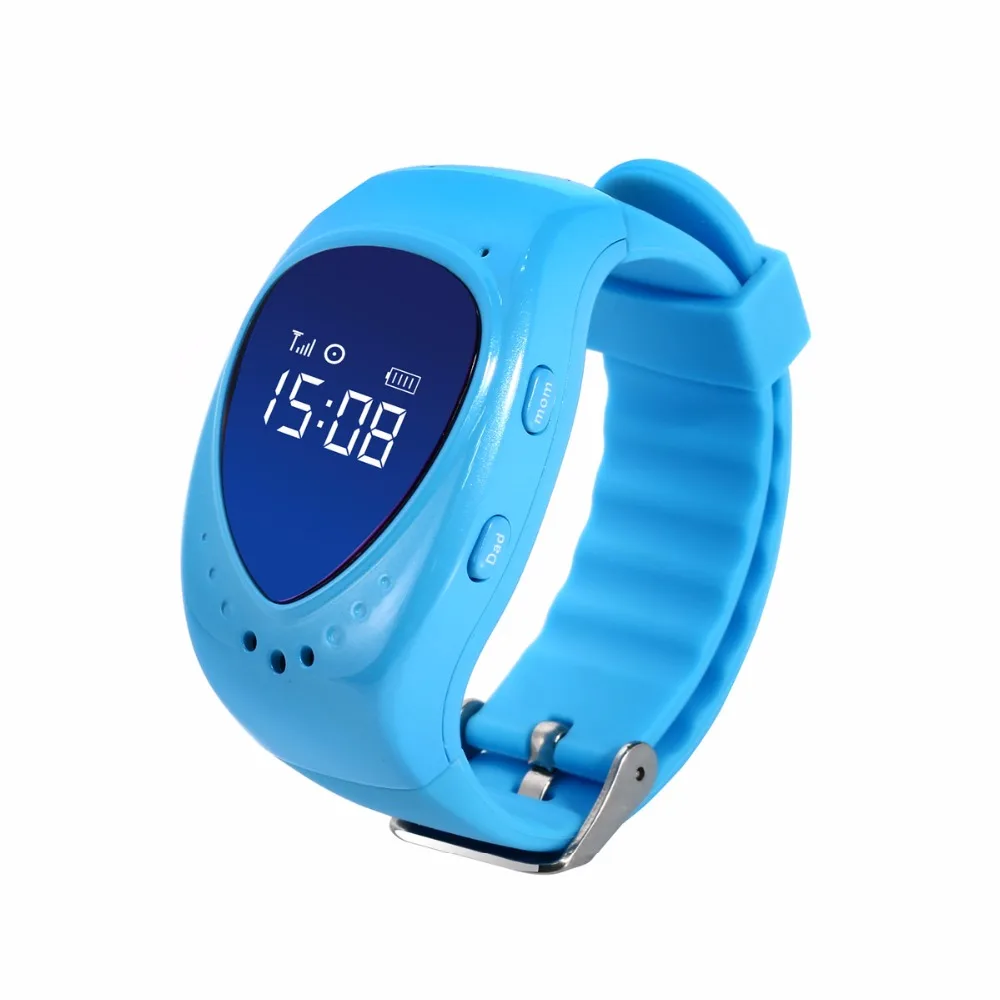 Лучший 2 Цвет Синий/Розовый Мини дети GPS часы смарт трекер телефон gps браслет google map