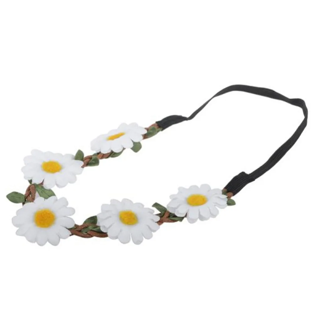 Милые дамы эластичный цветок 6 цветов гирлянды головная повязка летние пляжные
