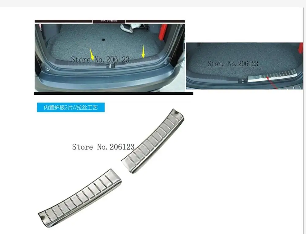 2 шт. для Honda CRV 2012 до защита заднего бампера внешняя нержавеющая сталь Накладка на порог отделка крышки багажника автомобиля