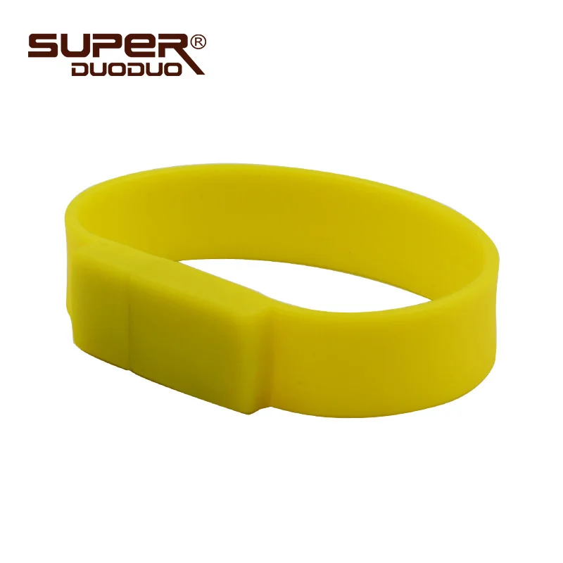 YELLOW Флеш-накопитель с полной емкостью usb 2,0, 64 ГБ, флеш-накопитель на запястье, флеш-карта 16 ГБ, 32 ГБ, браслет, usb флешка, карта памяти 8 Гб, флэш-диск - Цвет: YELLOW
