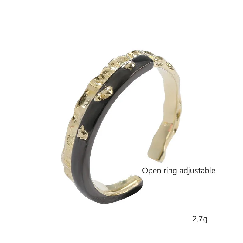 

Star Sea Vows 18K Gold Real 925 Sterling Silver Rings For Women High Quality Fine Jewelry Femme Open Ring Designer Flyleaf