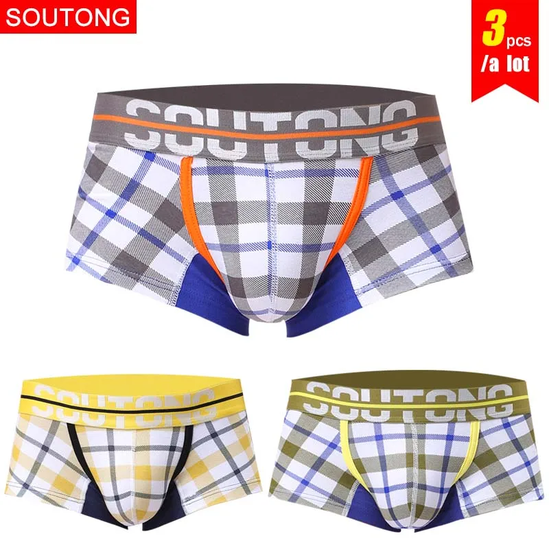Soutong Мужской Underwear 3 Шт./лот Хлопок Мужчины Underwear Боксеры Cueca Calzoncillos Hombre Трусы Underwear Трусы Мужские Шорты - Цвет: group 9
